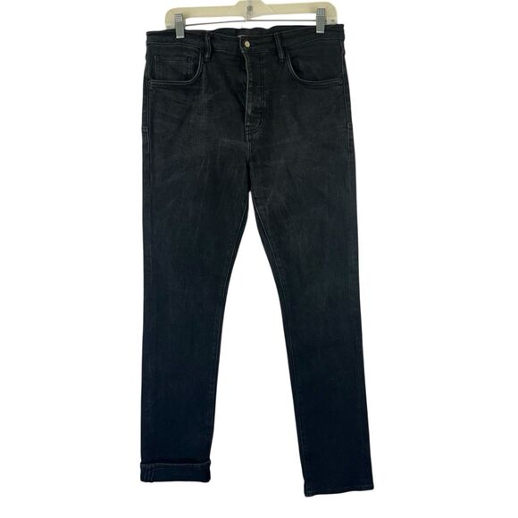Purple Brand P005 Jeans Men's 32x30 Black Slim Fit Stright Button Fly Designer - Picture 1 of 16